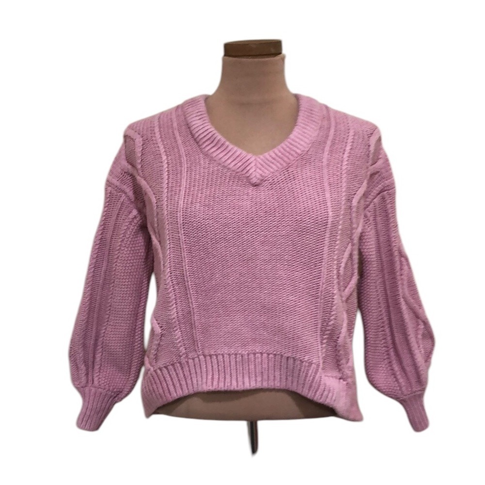 Madewell Augustus Sweater Size Small Pastel Pink Pullover